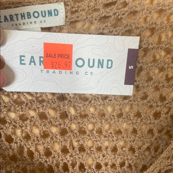 EARTHBOUND Brown Crochet Flare Sleeve Top - Picture 4 of 13